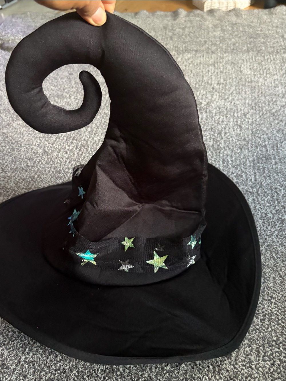 Black Kids Wizard Hat Costume with Shimmer Stars